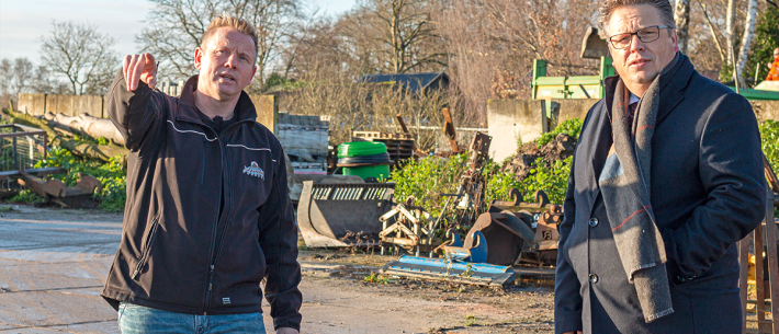 ondernemer met wethouder