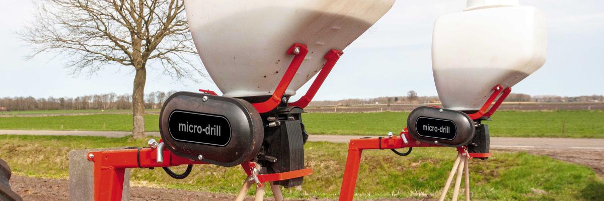 MicroDrill op Kverneland Monopill bietenzaaier